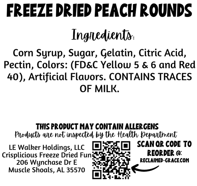 Freeze Dried Peach Rings – Bite Size Fruity Crunch