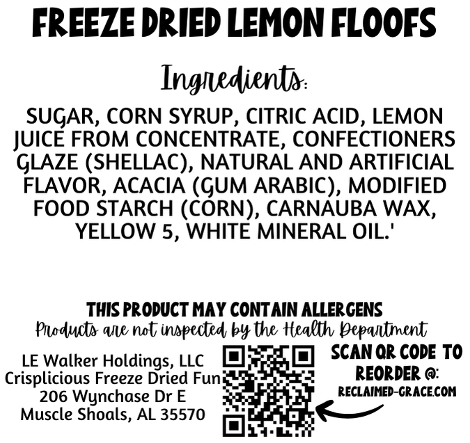 Freeze Dried Lemon Floofs | Freeze Dried Candy | Sweet & Tangy Crunch in 16oz