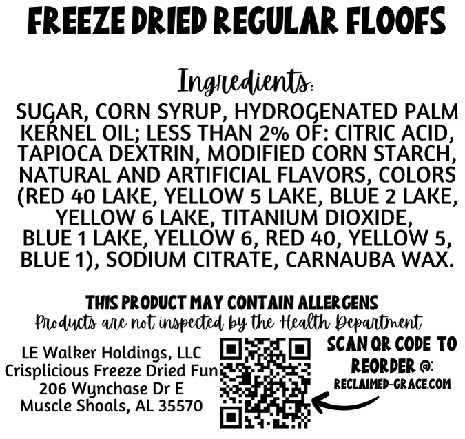 Freeze Dried Rainbow Floofs | Freeze Dried Candy | Crunchy Fruit Chews in 8oz, 16oz, 32oz