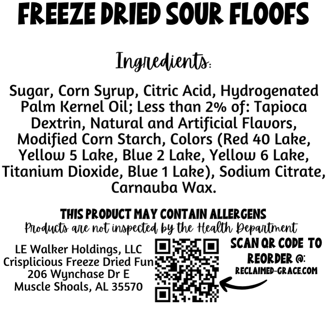 Freeze Dried Sour Floofs | Freeze Dried Candy | Tangy Crunch in 8oz, 16oz, 32oz