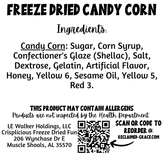 Freeze Dried Candy Corn – Classic Fall Candy, Crunchy Seasonal Sweet Treat