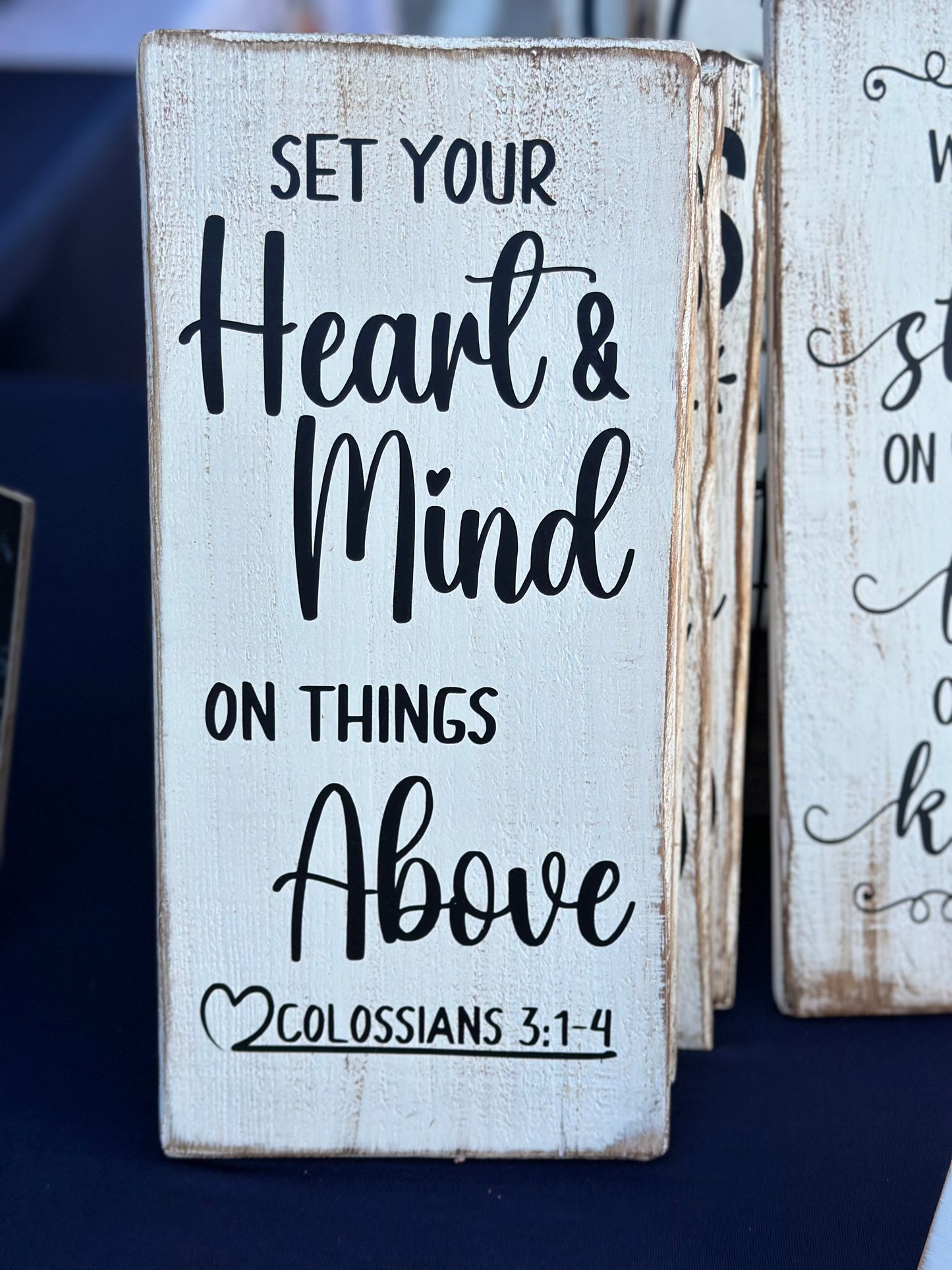 “Reclaimed Wood Inspirational Signs – Rustic Farmhouse Wall Decor with Bible Verses & Faith Quotes”