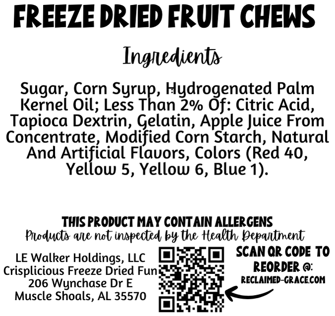 Freeze Dried Fruit Chews – Sweet Fruity Puffs