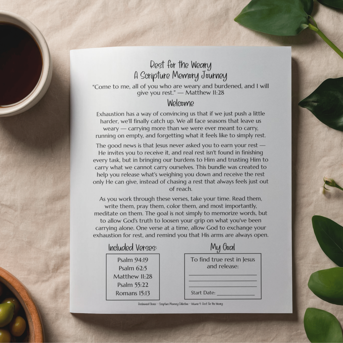 Scripture Memory Workbook – 5 Verses with 12 Techniques & Coloring Pages