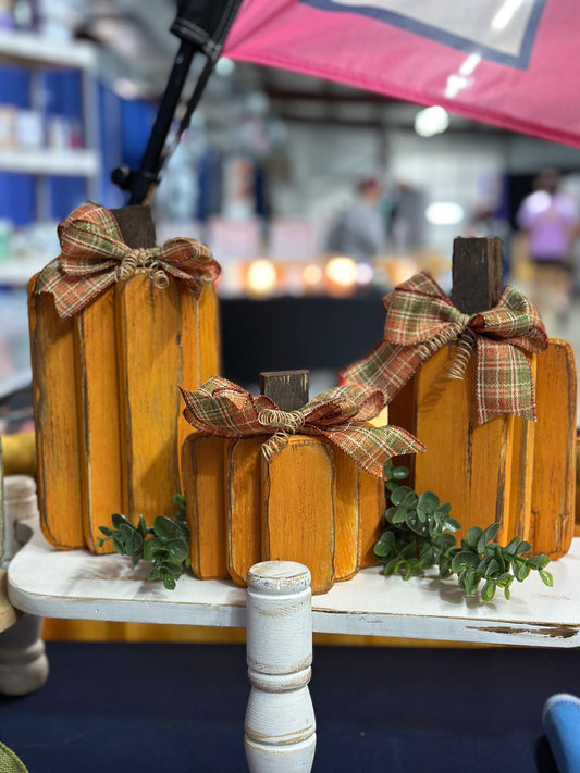 Reclaimed Wood Pumpkins – Handmade Rustic Fall Decor in 3 Sizes & Colors | Farmhouse Autumn Centerpiece