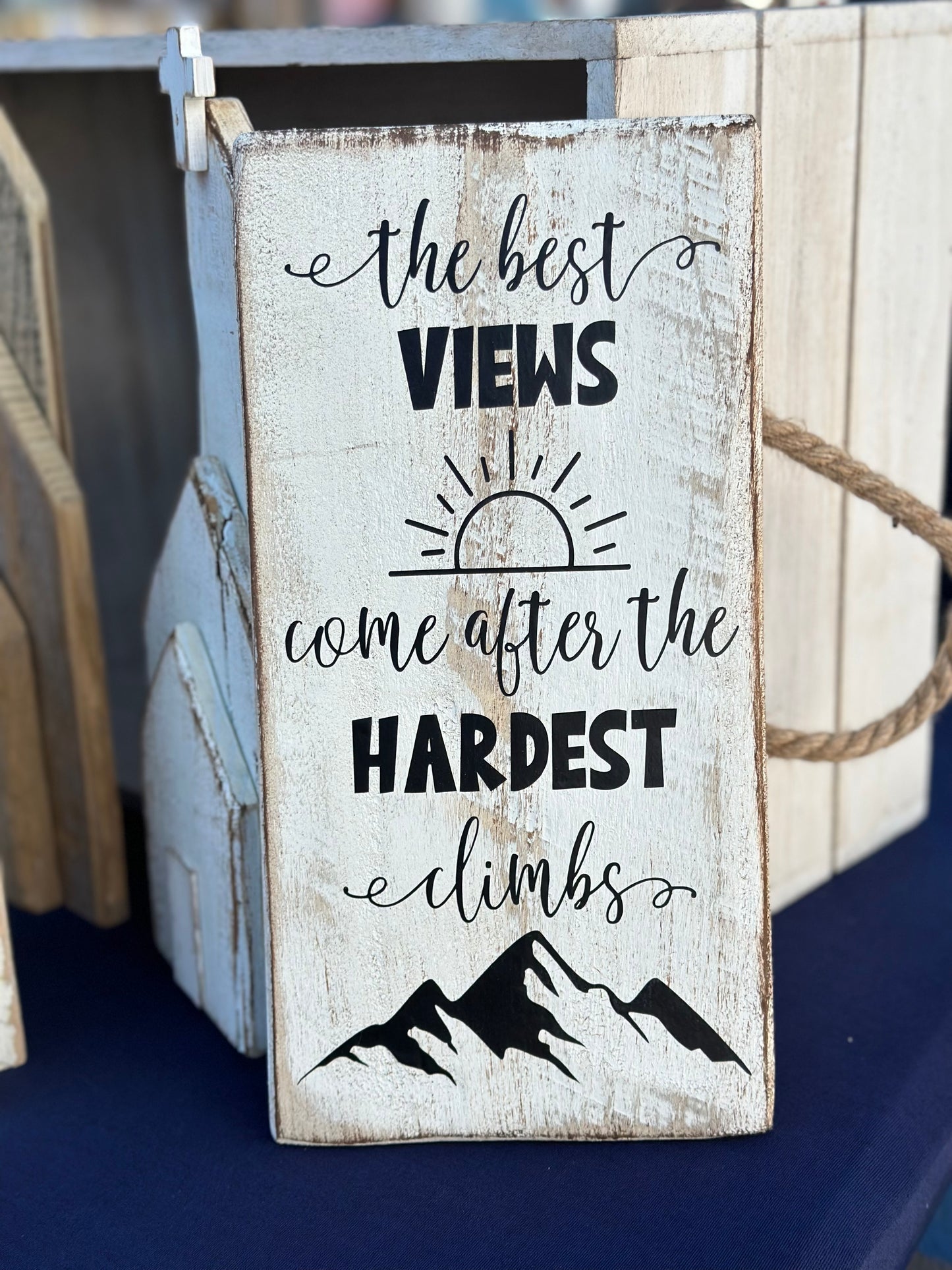 “Reclaimed Wood Inspirational Signs – Rustic Farmhouse Wall Decor with Bible Verses & Faith Quotes”