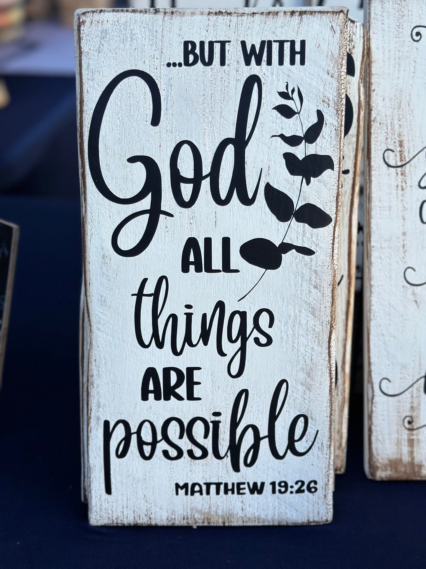 “Reclaimed Wood Inspirational Signs – Rustic Farmhouse Wall Decor with Bible Verses & Faith Quotes”