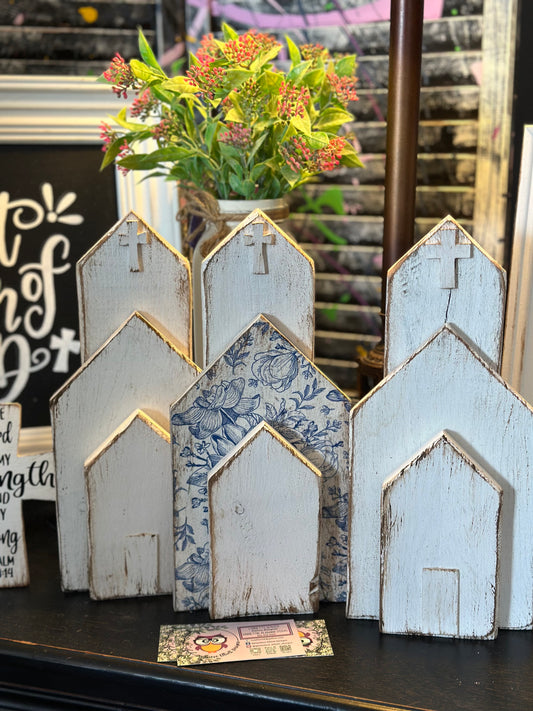 Reclaimed Wood Church Decor – Handmade Rustic Cross Free-standing Art for Weddings & Memorials