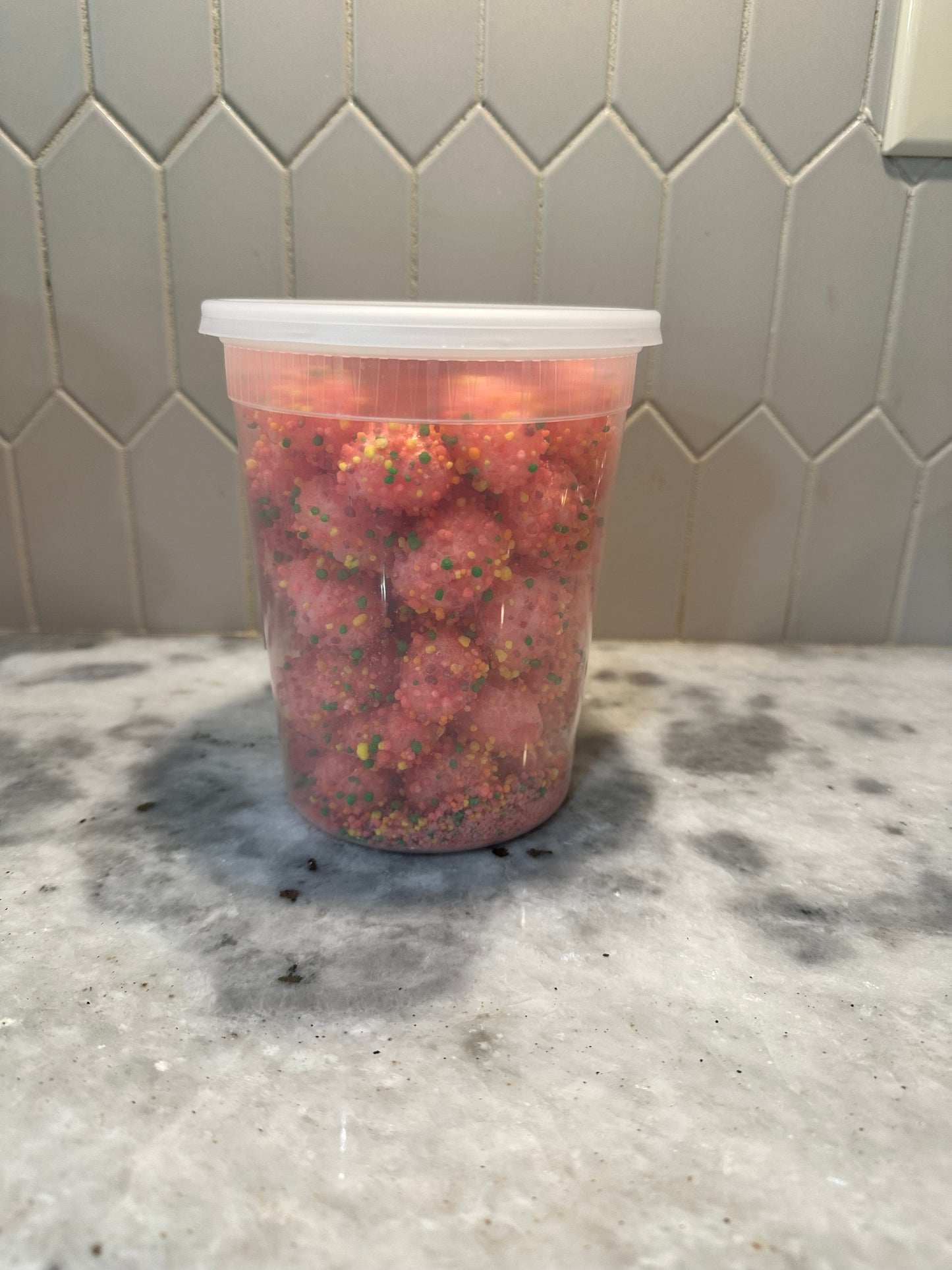 Freeze Dried Pink Blobs – Gummy Crunch Clusters, Sweet & Tangy Candy Snack