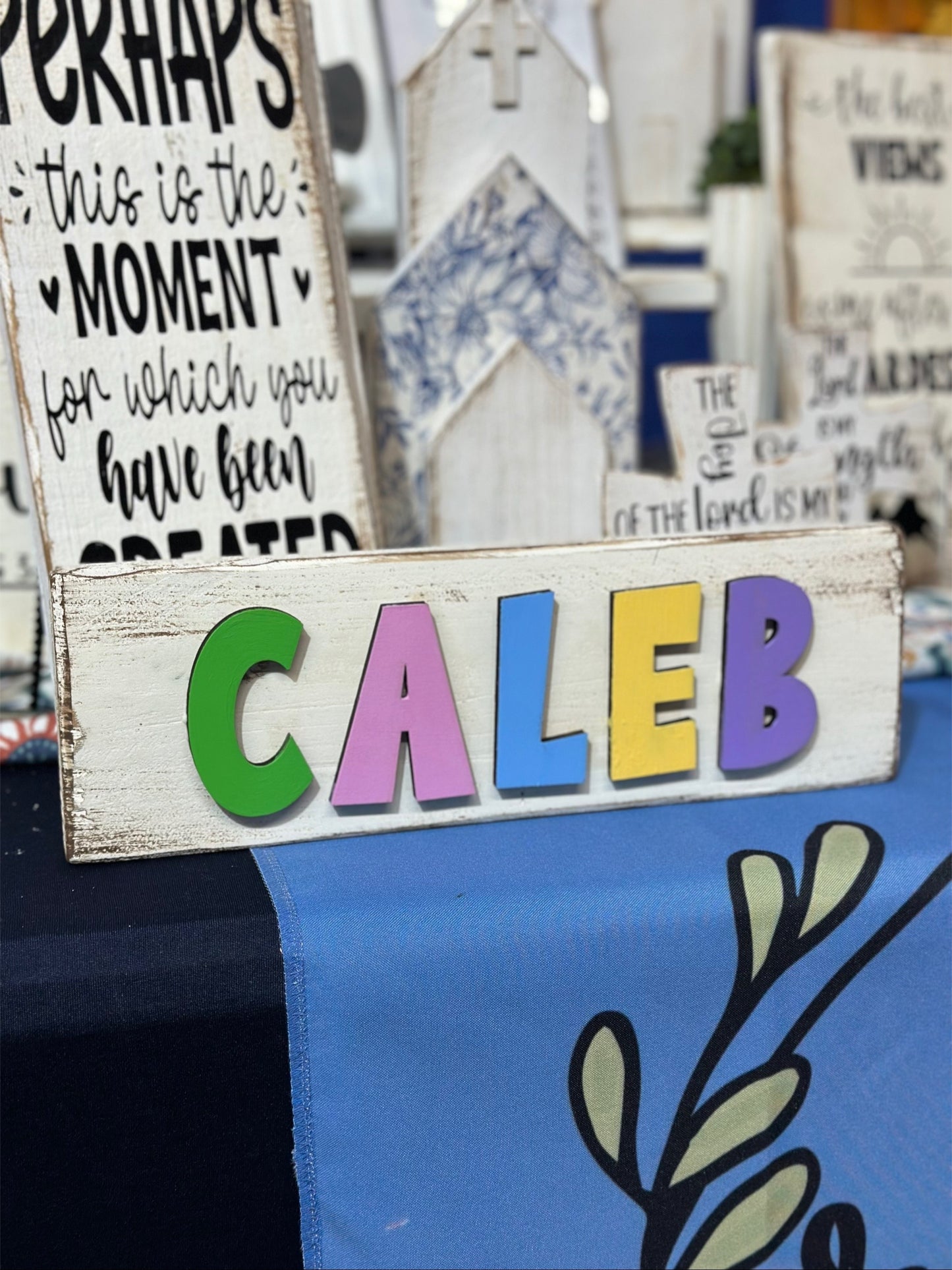 Personalized Wooden Name Plate | Custom Nursery, Bedroom or Door Sign