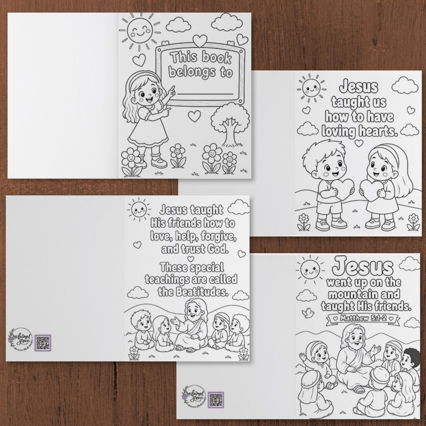 Beatitudes Coloring Book – Personalized Christian Activity Pages