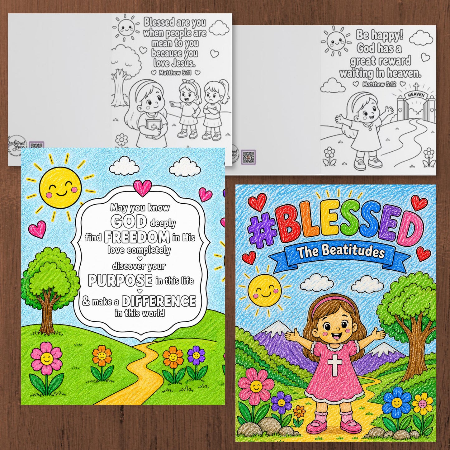 Beatitudes Coloring Book – Personalized Christian Activity Pages