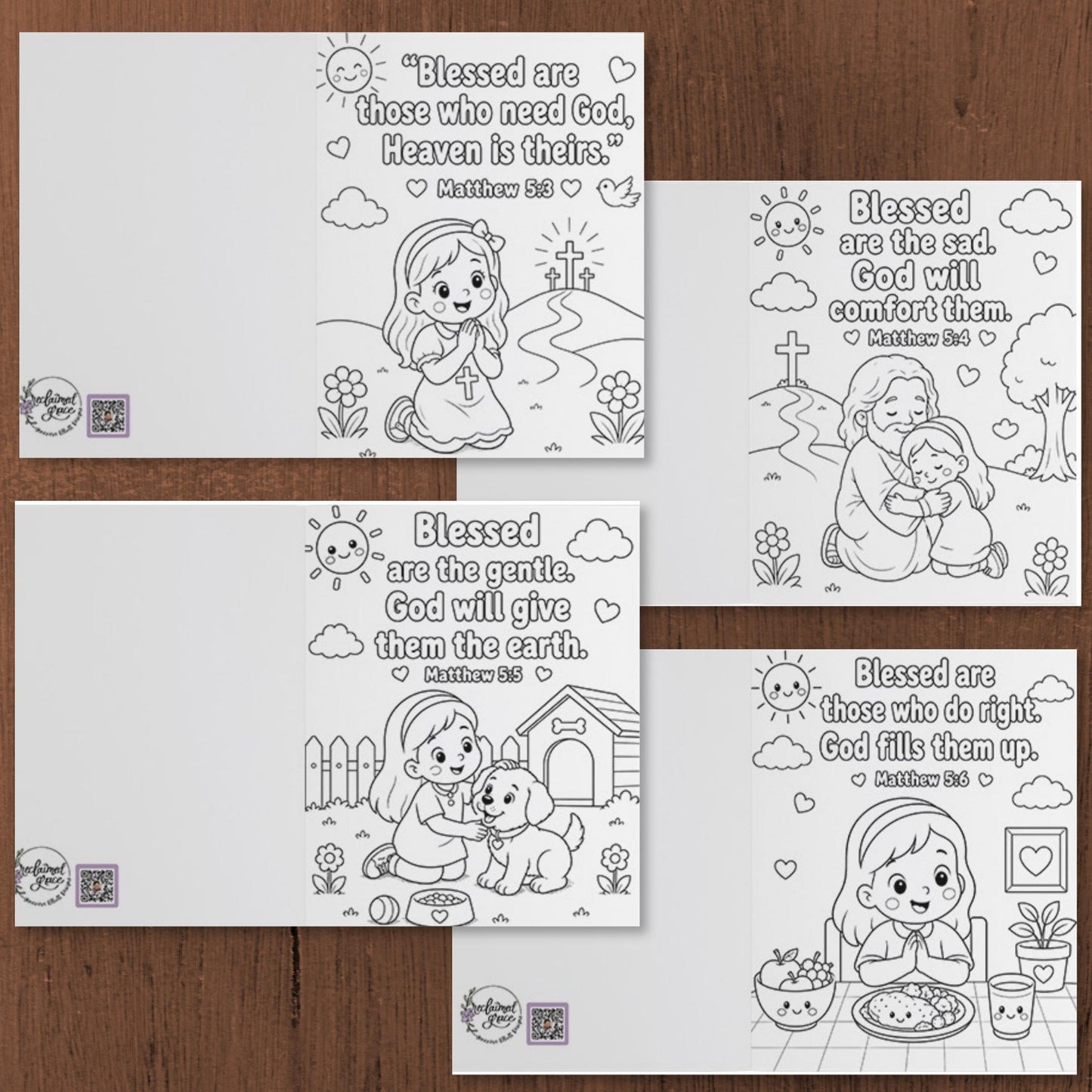 Beatitudes Coloring Book – Personalized Christian Activity Pages