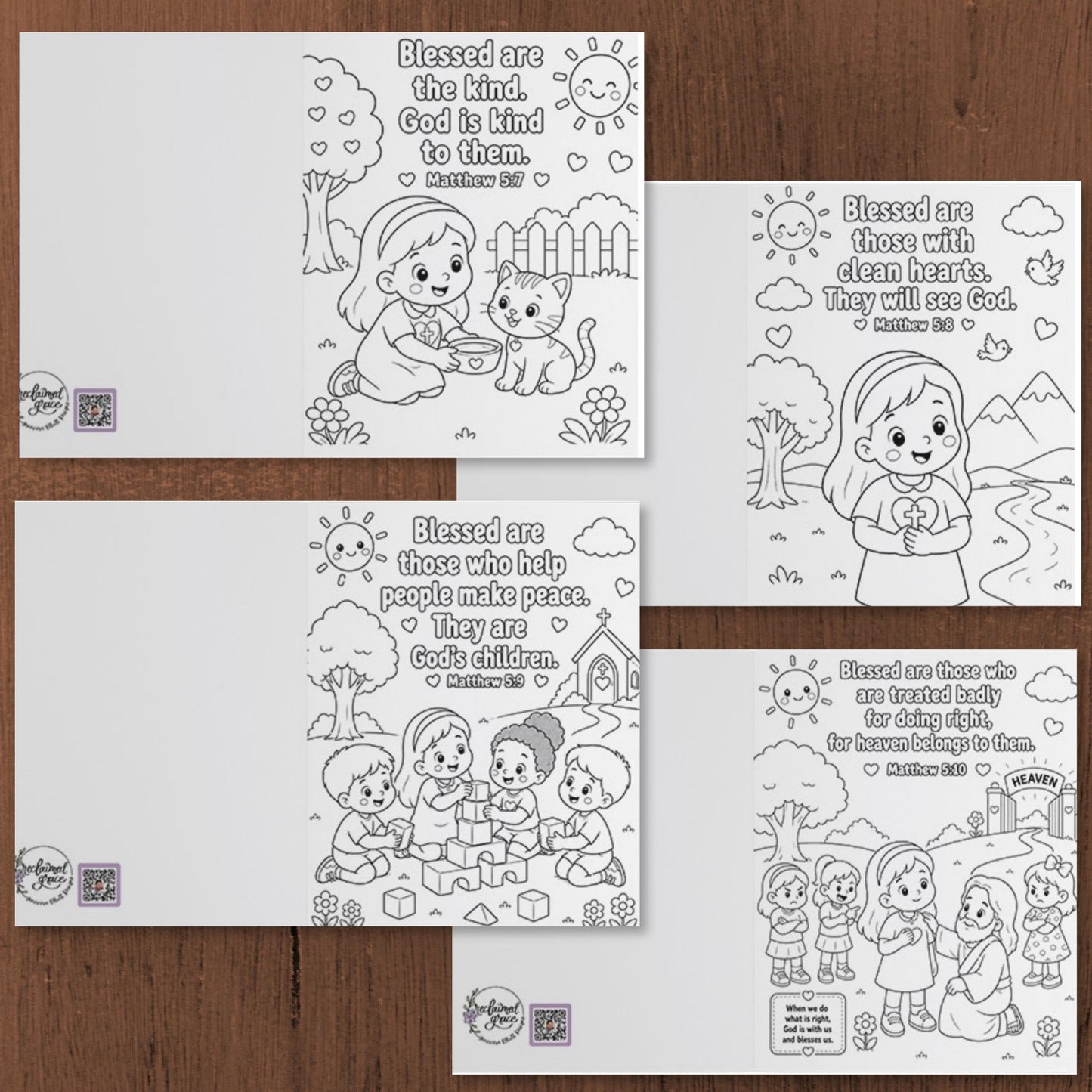 Beatitudes Coloring Book – Personalized Christian Activity Pages