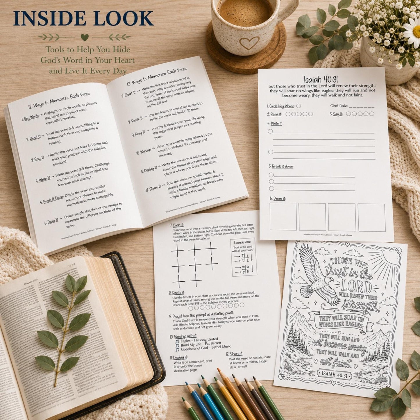 Bible Verse Coloring Book – Scripture Memory Workbook for Women