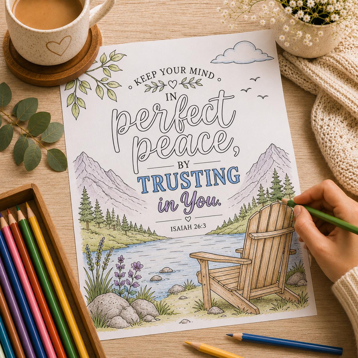 Christian Activity Pages Devotional Journal Worship Guide Faith Gift Women Men Scripture Memory Workbook Bible Verse Coloring Book Anxiety Relief Prayer Meditation Notebook Spiritual Growth Tool Peace Focused Daily Practice Encouragement