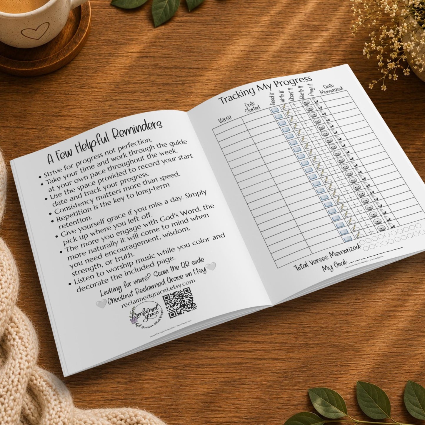 Christian Anxiety Journal – Scripture Memory & Verse Coloring