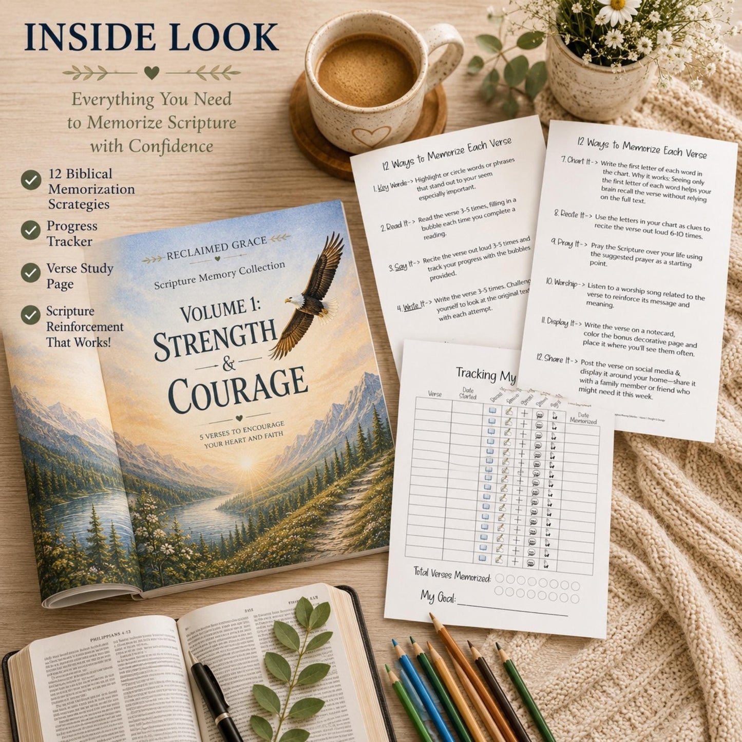 Bible Verse Coloring Book – Scripture Memory Workbook for Women